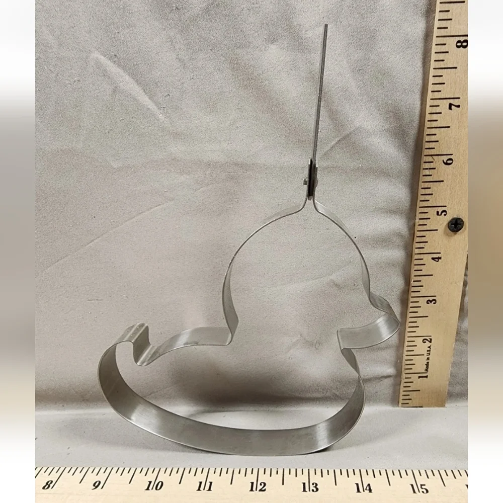 Vintage Stainless Steel Rubber Duck Cookie Pancake Mold With Handle